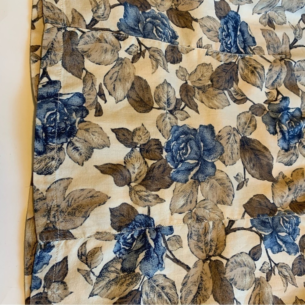 LIZ CLAIBORNE vintage floral coastal cowgirl long sleeve horn snap western shirt - Picture 11 of 12